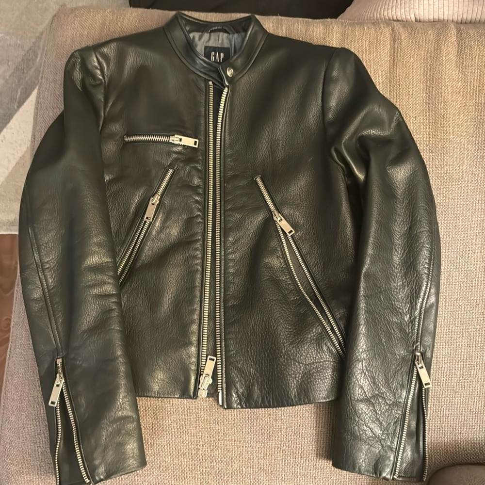 Gap leather biker jacket